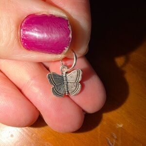 NWOT Silver Butterfly Charm Hoop Earring. MUST BE BUNDLED